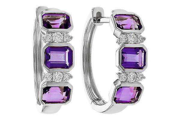 G320-17943: EARRING 1.05 TW AMETHYST 1.16 TGW