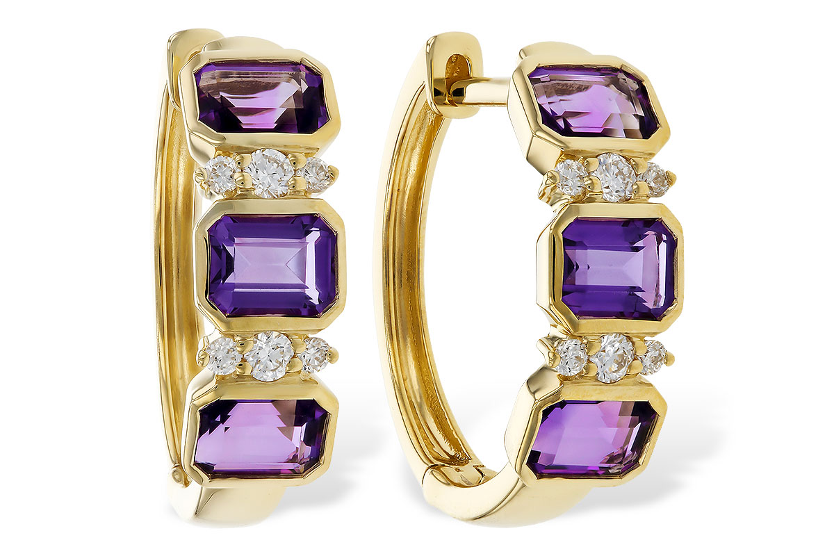 G320-17943: EARRING 1.05 TW AMETHYST 1.16 TGW