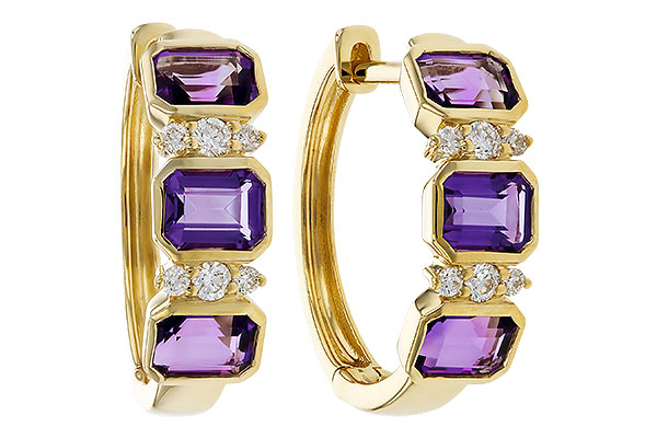 G320-17943: EARRING 1.05 TW AMETHYST 1.16 TGW