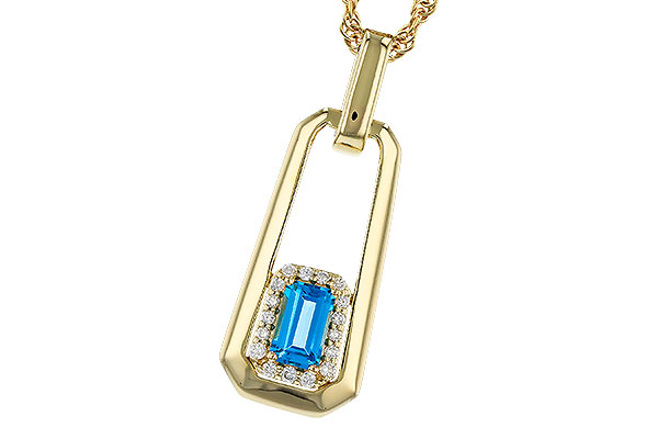 G320-17970: NECKLACE .33 BLUE TOPAZ .40 TGW (5x3MM BT)
