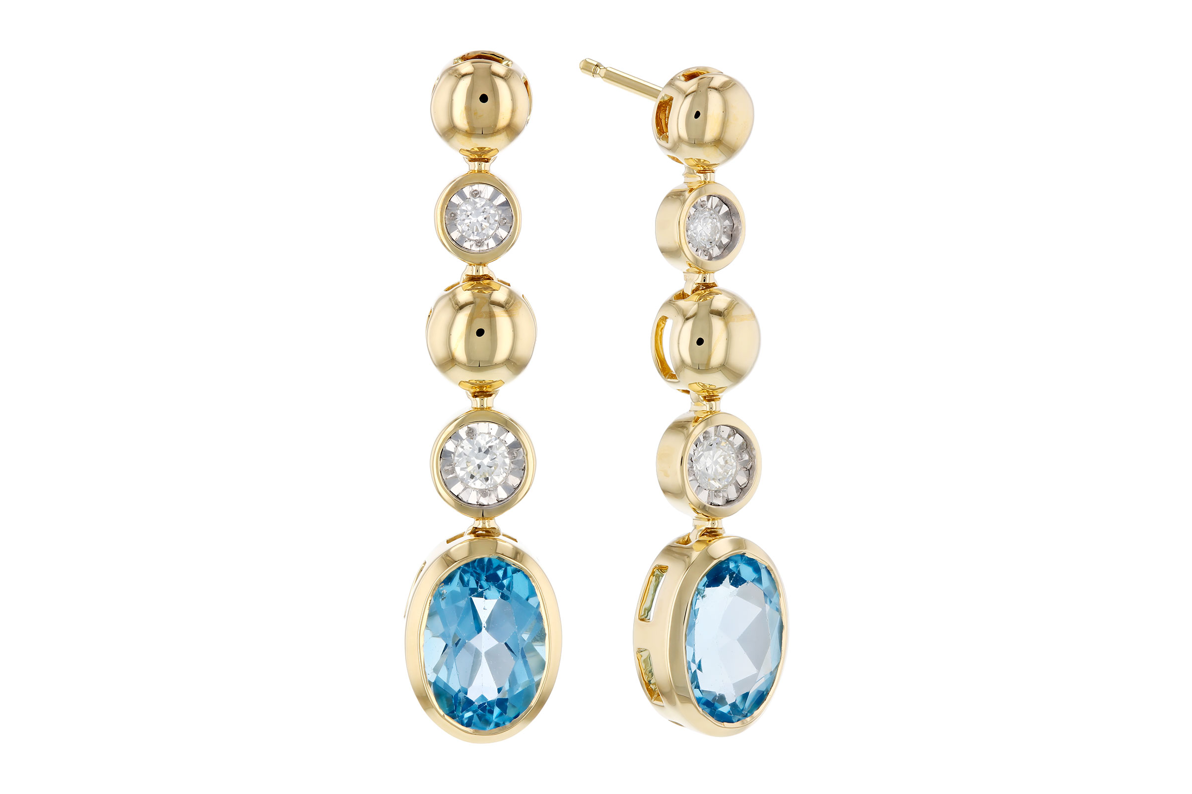 G321-01615: EARRINGS 1.66 TW BLUE TOPAZ 1.76 TGW