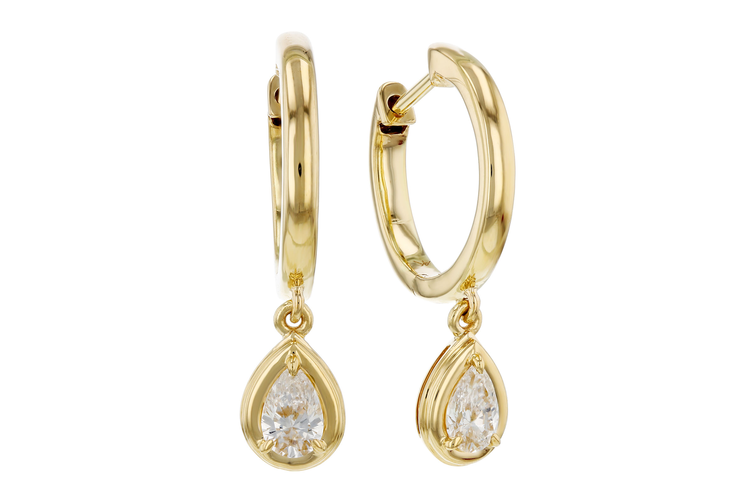 G321-03379: EARRINGS .42 TW PEAR SHAPE DIAS
