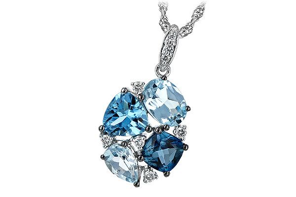 H234-65188: NECK 2.60 BLUE TOPAZ 2.70 TGW