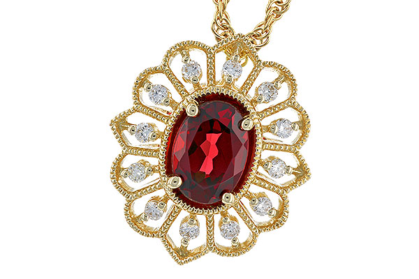 H319-21633: NECK .80 GARNET .92 TGW (7x5MM GAR)