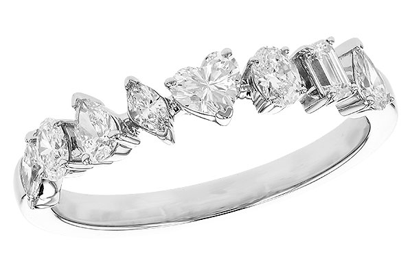 H319-23424: LDS DIA WED RG .69 TW FANCY CUT DIAS