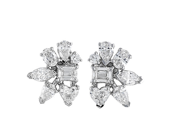 H319-25233: EARRINGS .90 TW FANCY CUT DIAS