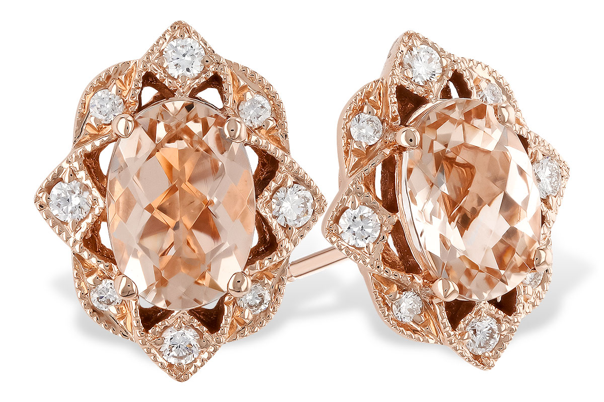 H319-25261: EARR .80 MORGANITE .89 TGW (6x4MM MORG)