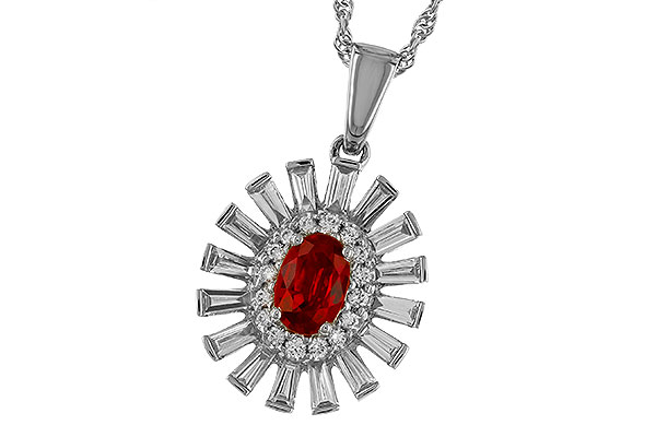 H319-26124: NECK .58 RUBY TW 1.10 TGW (6x4MM RUBY)