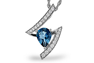 H320-10670: NECK 1.04 LONDON BLUE TOPAZ 1.23 TGW (8x6MM)