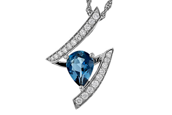 H320-10670: NECK 1.04 LONDON BLUE TOPAZ 1.23 TGW (8x6MM)