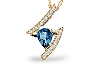 H320-10670: NECK 1.04 LONDON BLUE TOPAZ 1.23 TGW (8x6MM)