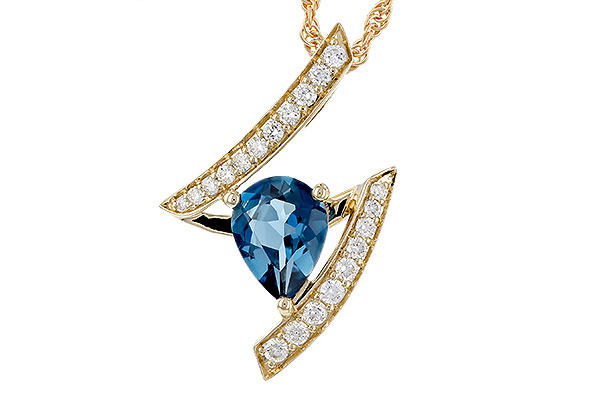 H320-10670: NECK 1.04 LONDON BLUE TOPAZ 1.23 TGW (8x6MM)