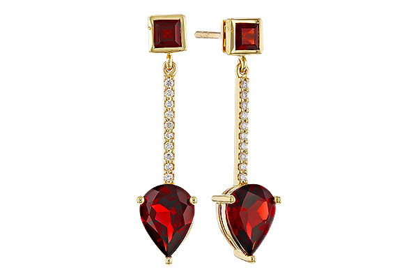 H320-11561: EARRINGS 2.70 TW GARNET 2.77 TGW