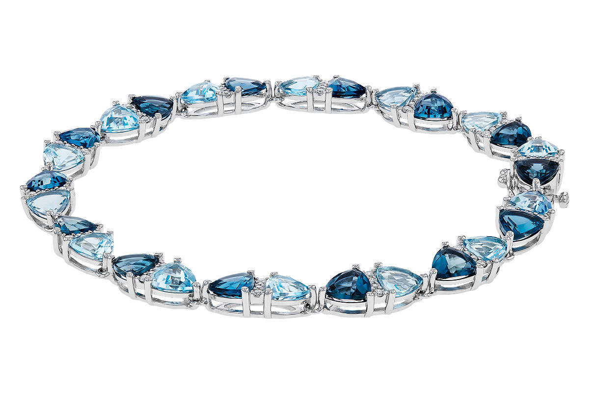 H320-11606: BRACELET 12.20 BLUE TOPAZ 12.50 TGW (7")