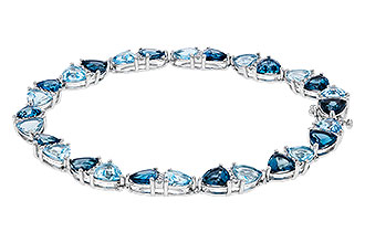 H320-11606: BRACELET 12.20 BLUE TOPAZ 12.50 TGW (7")
