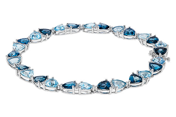 H320-11606: BRACELET 12.20 BLUE TOPAZ 12.50 TGW (7")