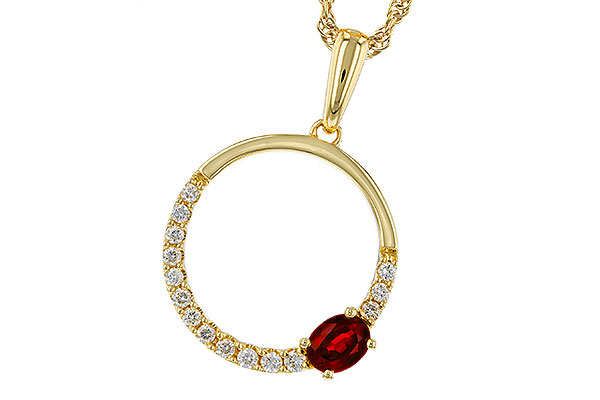 H320-12470: NECKLACE .26 RUBY .41 TGW