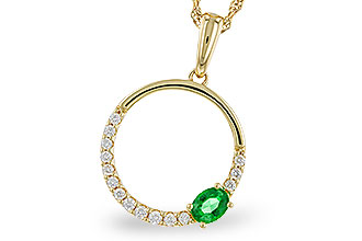 H320-12479: NECKLACE .19 EMERALD .34 TGW