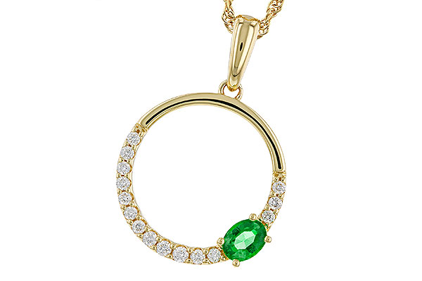 H320-12479: NECKLACE .19 EMERALD .34 TGW