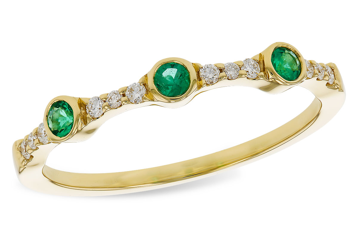 H320-12497: LDS WED RG .11 EMERALD .20 TGW