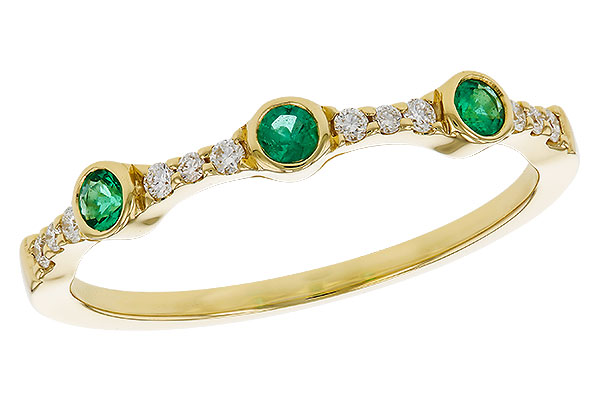 H320-12497: LDS WED RG .11 EMERALD .20 TGW