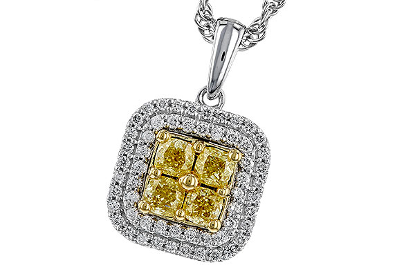 H320-13397: NECK .52 FANCY YELLOW DIAMONDS .72 TW