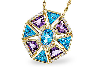 H320-13406: NECKLACE 4.47 SEMI-PREC (BT & AMY) 4.65 TGW