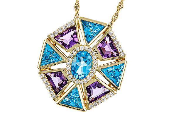 H320-13406: NECKLACE 4.47 SEMI-PREC (BT & AMY) 4.65 TGW