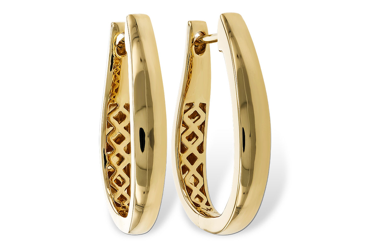 H320-15261: GOLD EARRINGS (22MM)