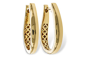 H320-15261: GOLD EARRINGS (22MM)