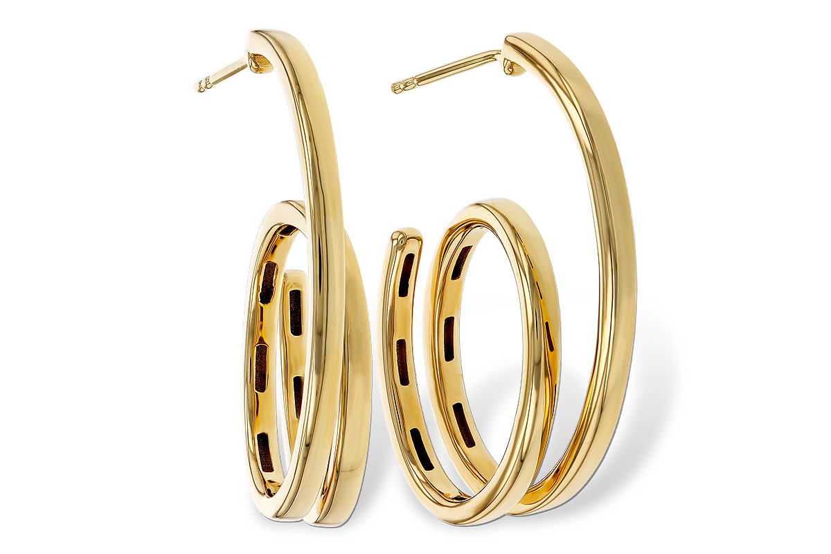 H320-15270: GOLD EARRINGS (30MM)