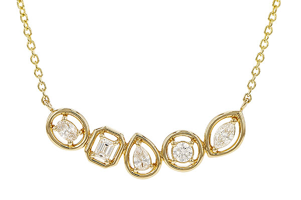 H320-16106: NECKLACE .50 TW FANCY CUT DIAS (18")