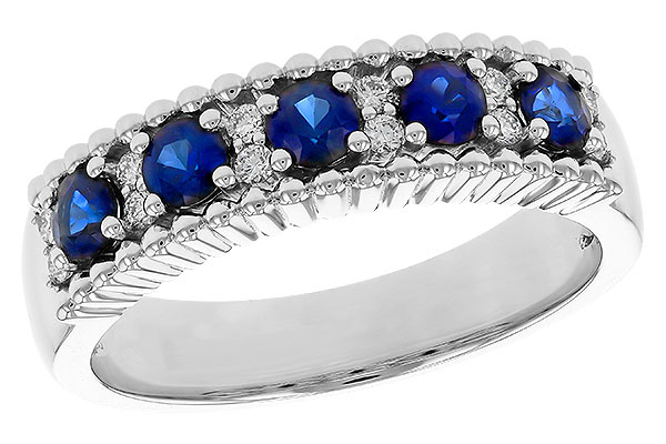 H320-17979: LDS WED RG .64 TW SAPPHIRE .76 TGW