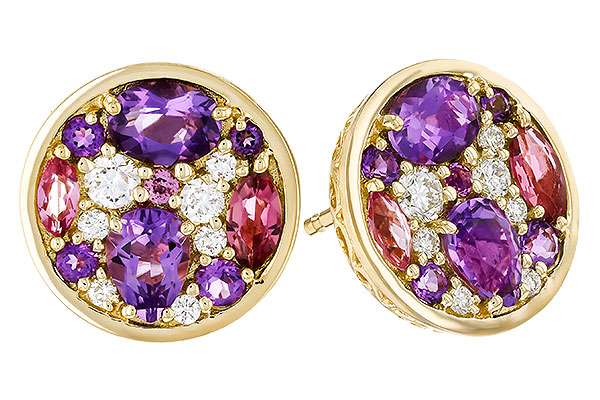 H320-17997: EARR .82 TW SEMI-PRECIOUS (P.TOUR, AMY) .98 TGW