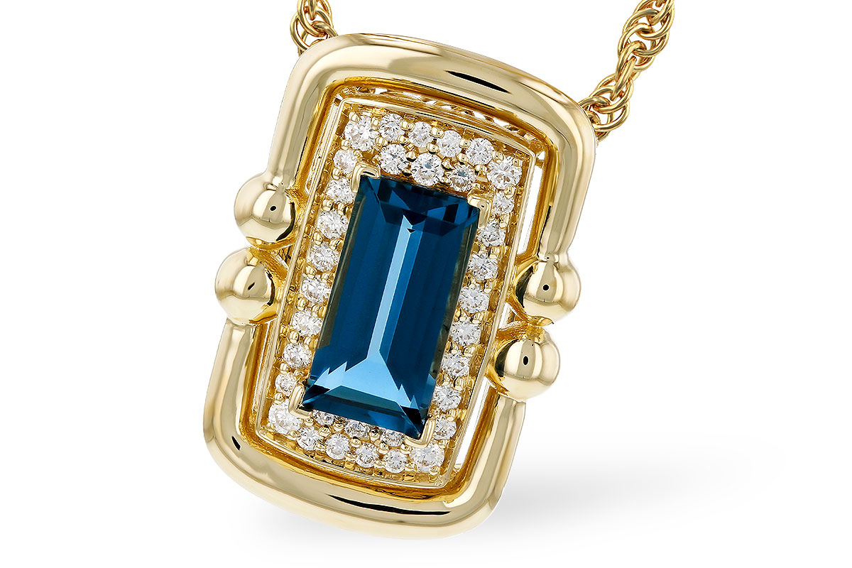H321-00679: NECK .84 LONDON BLUE TOPAZ .96 TGW (8x4MM LBT)