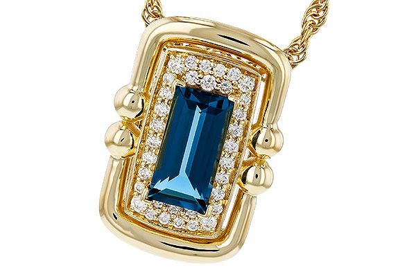 H321-00679: NECK .84 LONDON BLUE TOPAZ .96 TGW (8x4MM LBT)