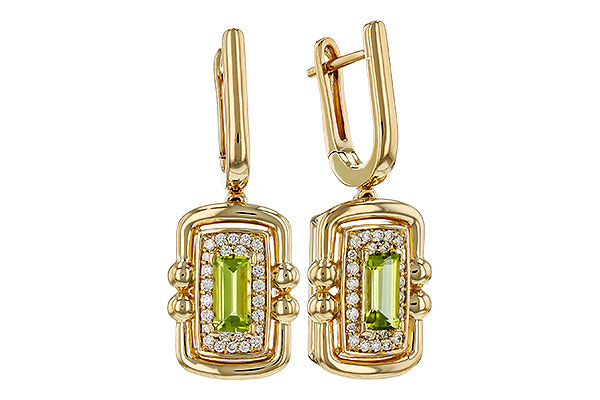 H321-00688: EARRINGS .71 TW PERIDOT .88 TGW (6x3MM PER)
