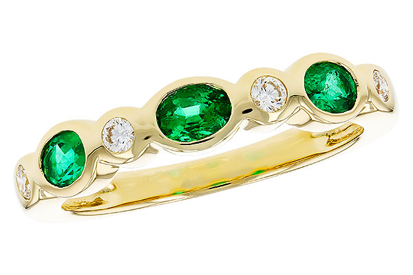 H321-00706: LDS WED RG .43 EMERALD .56 TGW