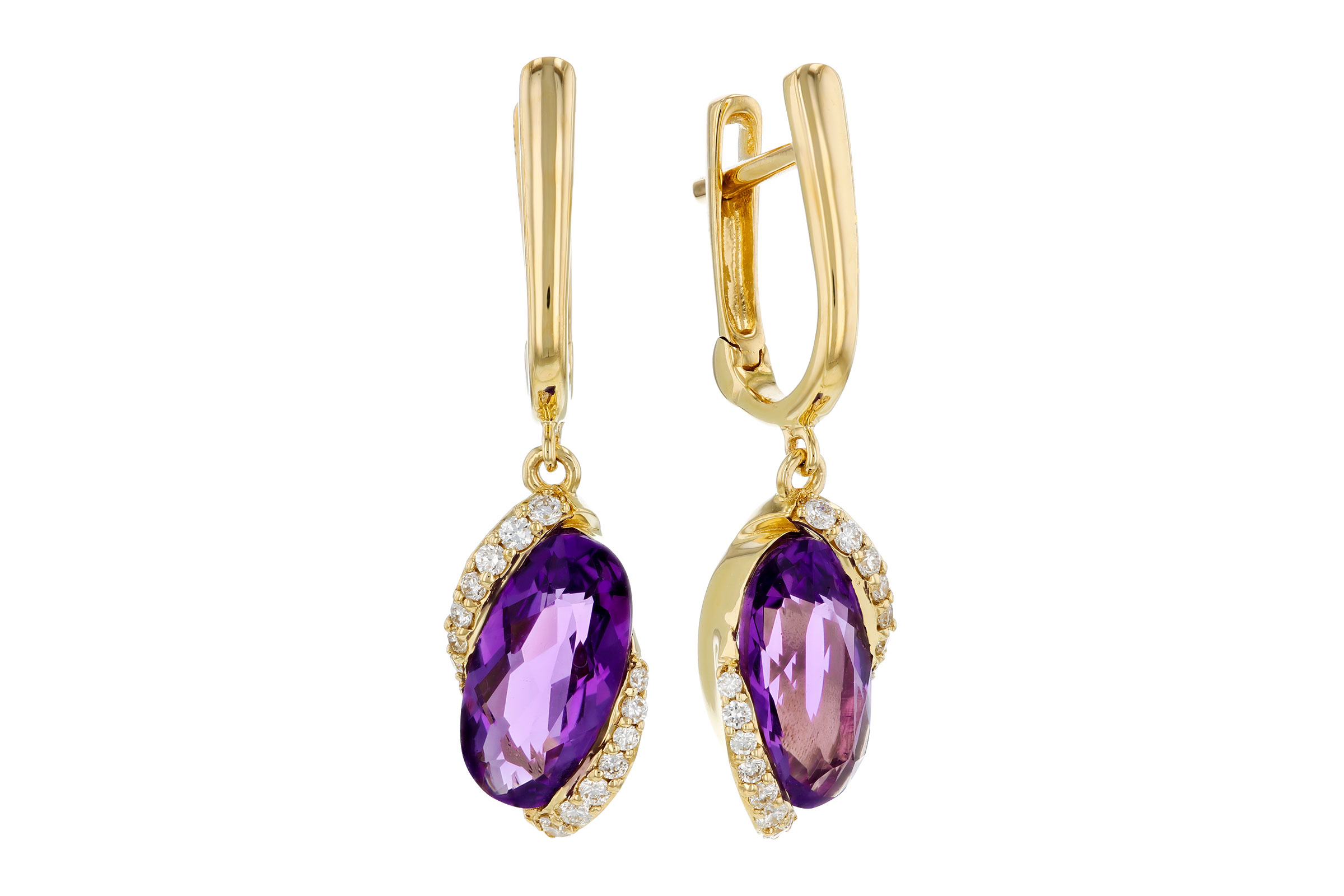 H321-02497: EARRINGS 2.14 TW AMETHYST 2.26 TGW (10x5MM AMY)