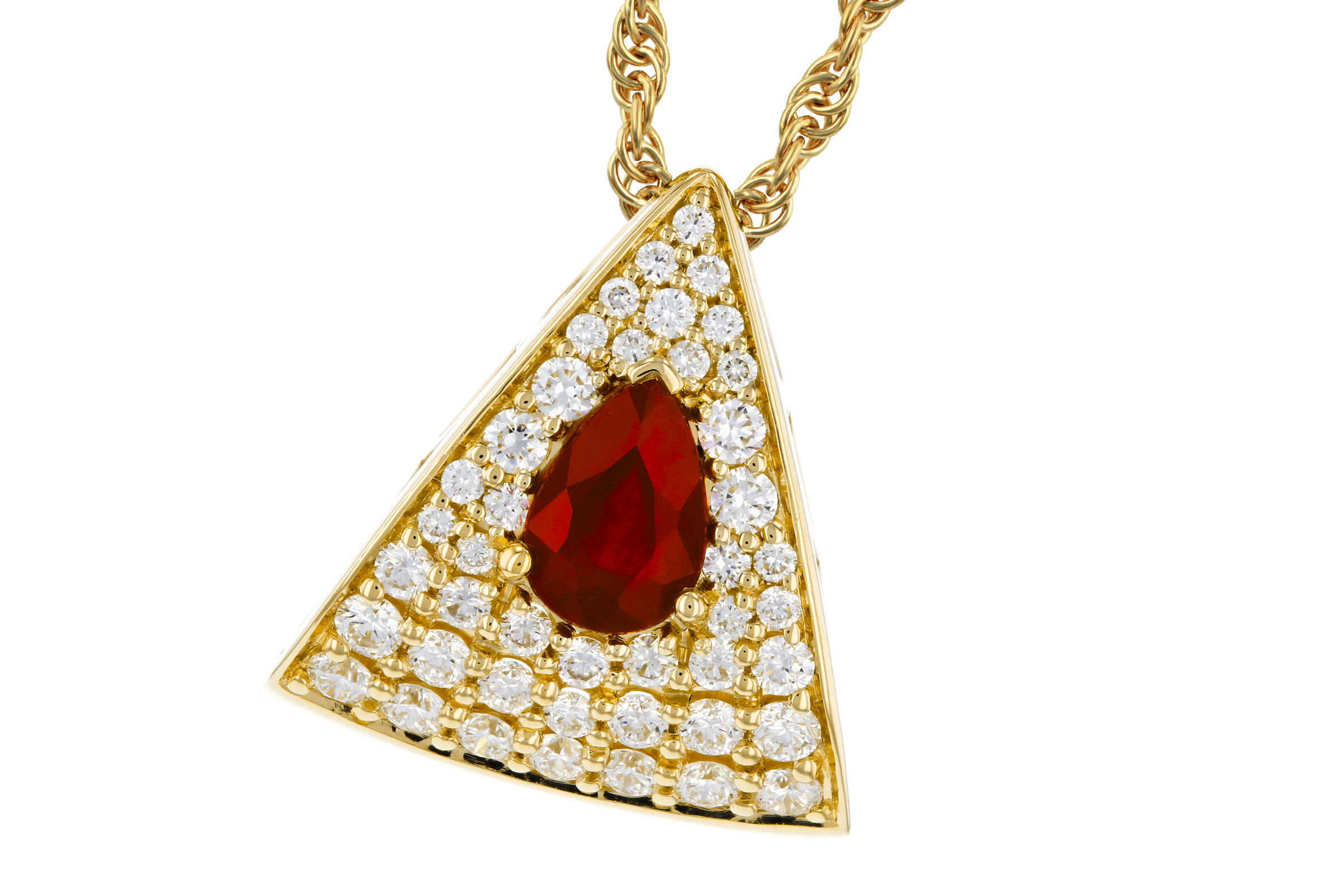 H321-02533: NECKLACE .46 RUBY .80 TGW (6x4MM RU)
