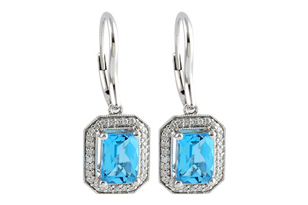 K232-85188: EARR 2.20 BLUE TOPAZ 2.36 TGW