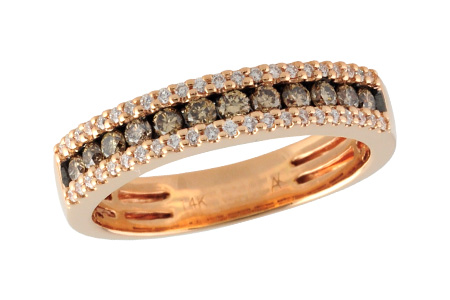 K232-85206: LDS WED RG .33 BROWN DIAS .49 TW