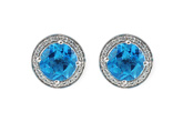K232-85270: EARR 4.22 BLUE TOPAZ 4.41 TGW
