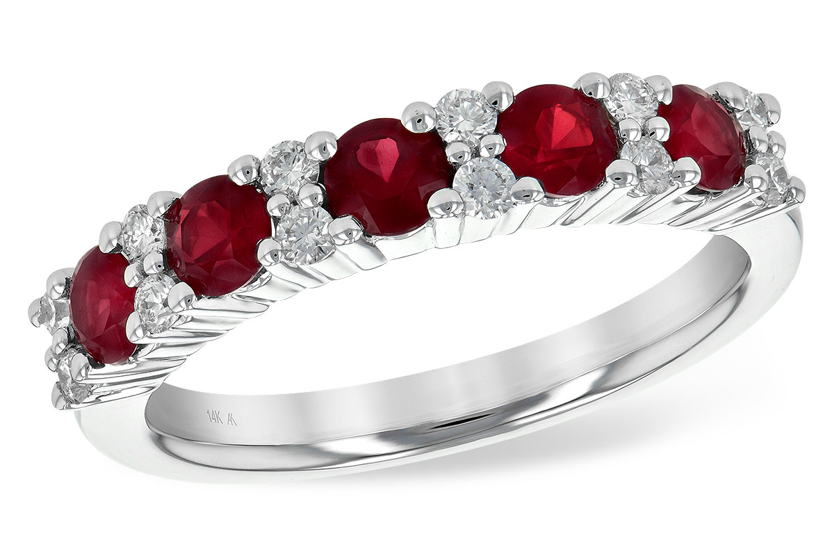 K235-56179: LDS WED RG .88 RUBY 1.12 TGW