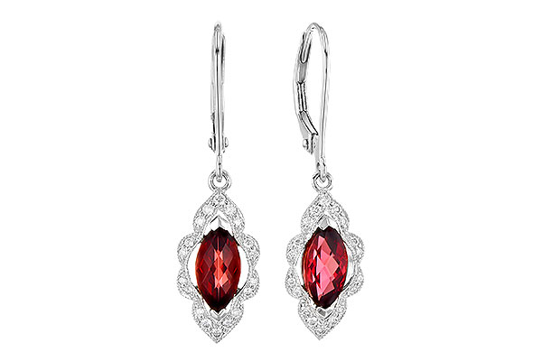 K318-35270: EARR 1.10 TW GARNET 1.25 TGW