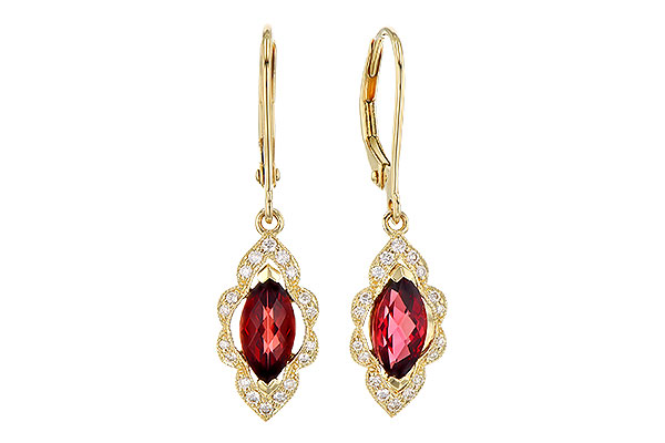 K318-35270: EARR 1.10 TW GARNET 1.25 TGW