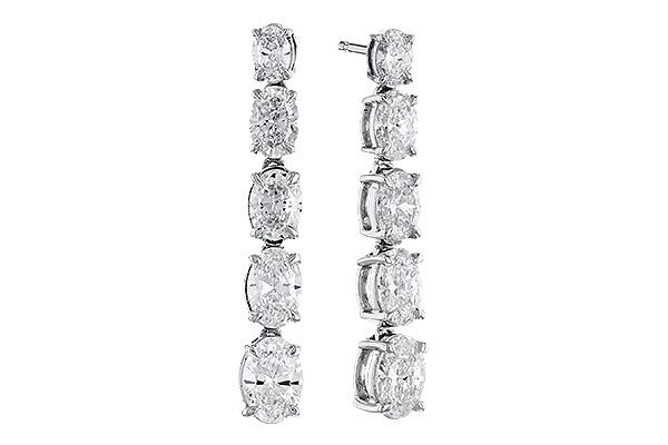 K319-25206: EARRINGS 1.90 TW OVAL DIAMONDS