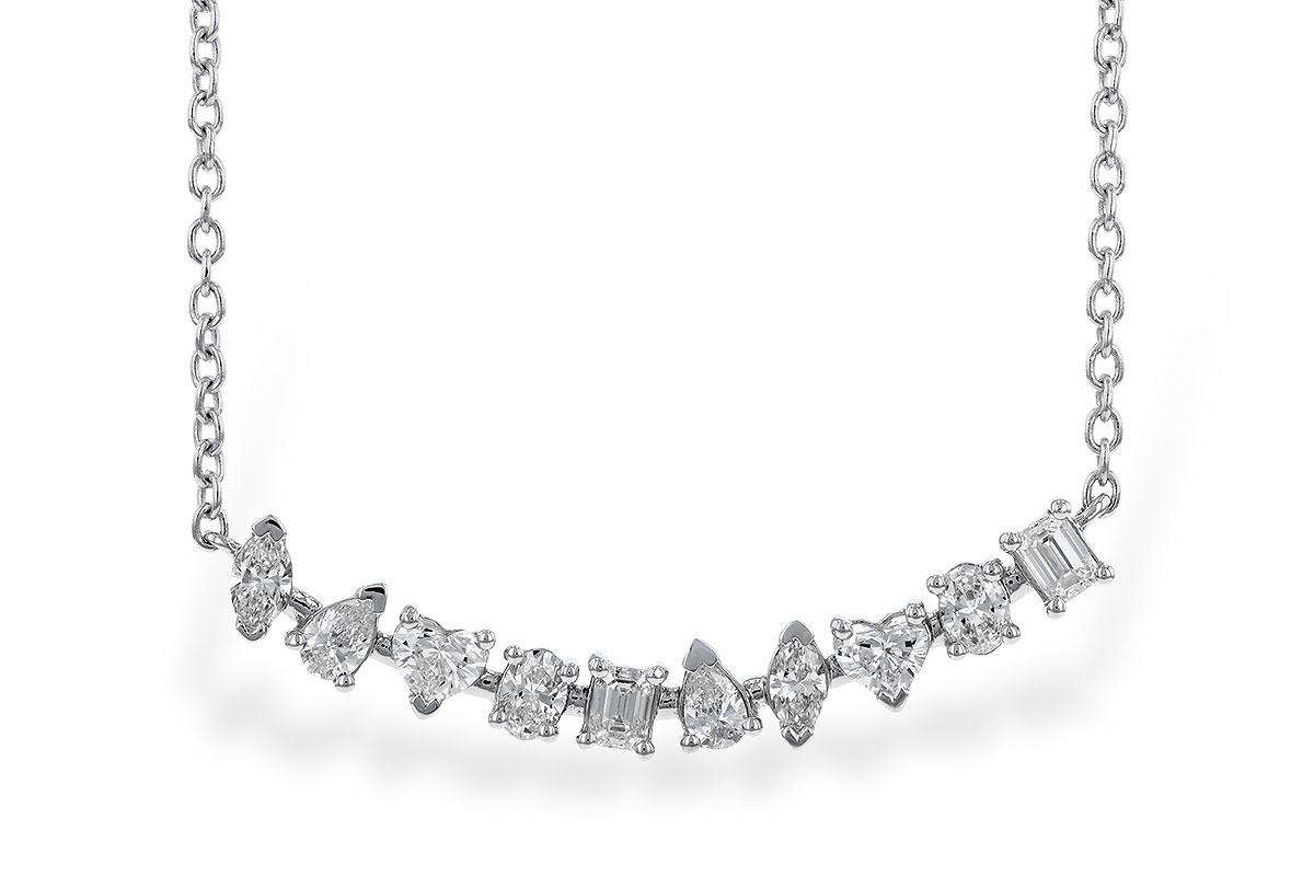 K319-25233: NECKLACE .70 TW FANCY CUT DIAS (18")