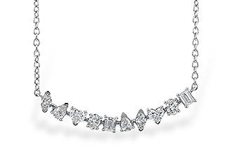 K319-25233: NECKLACE .70 TW FANCY CUT DIAS (18")