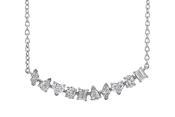 K319-25233: NECKLACE .70 TW FANCY CUT DIAS (18")